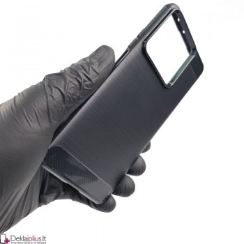 Carbon guminis dėklas - juodas (Xiaomi Redmi Note 13 5G)